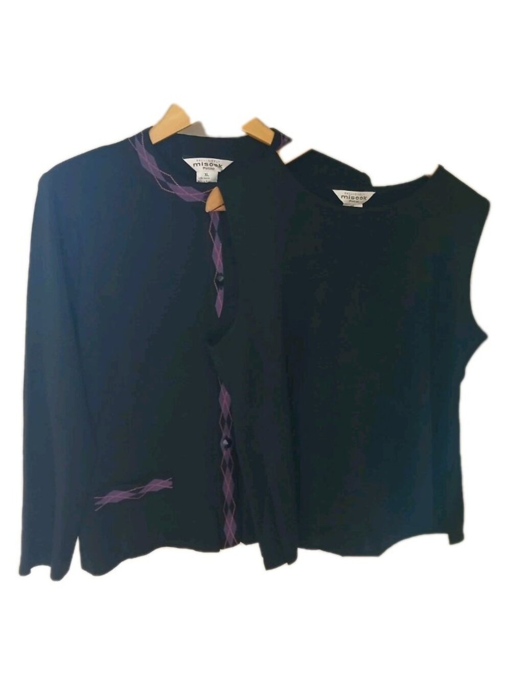 Exclusively Misook 2 Piece Set Tank Cardigan